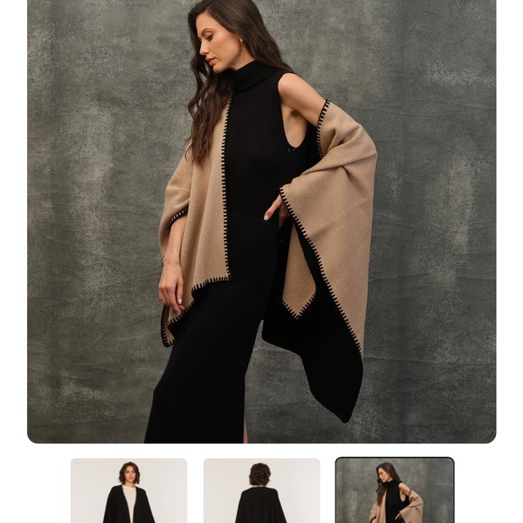 The Cashmere Project Whipstitch Wrap One Size Open Front Cardigan - Picture 3 of 9